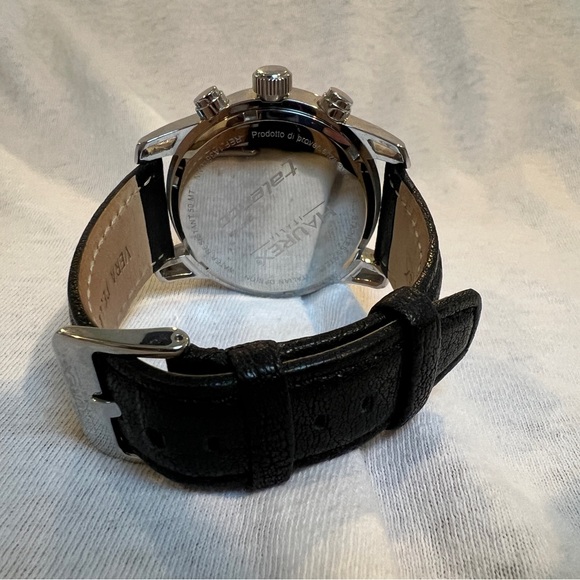 Haurex Talento Men’s Watch Model 1A367UNN with Vera  Pelle black leather band - Picture 5 of 15